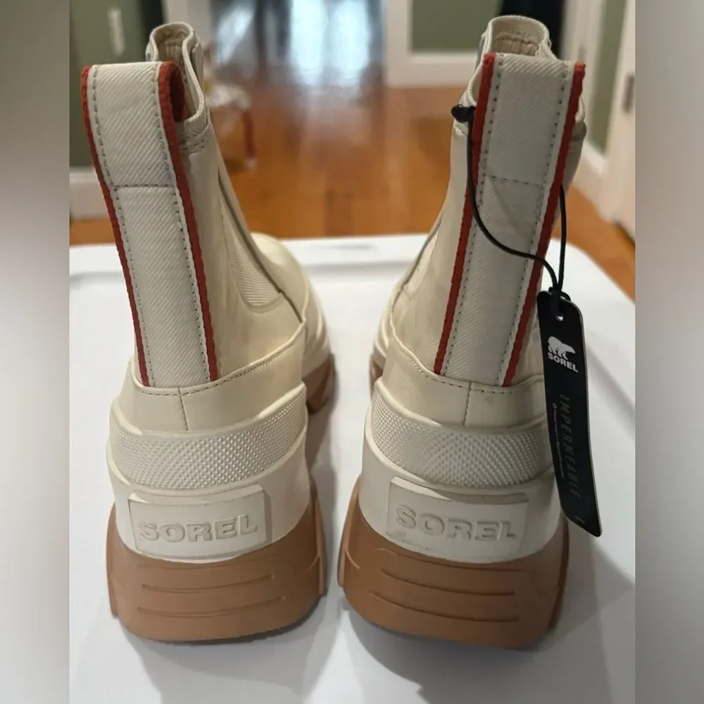 Sorel Leather WOMEN'S BREX™‎ BOOT CHELSEA Natural, Sea Salt    Sz 7.5